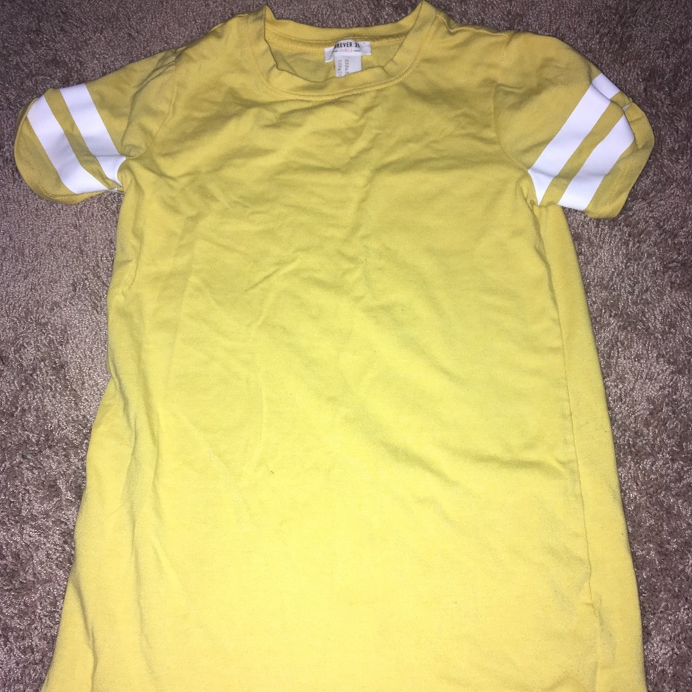 Forever 21 yellow cotton jersey top